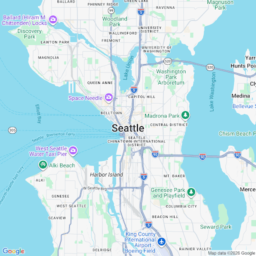 Map view of our service areas
